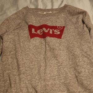 Levi's Kids Heather Gray Sweatshirt with Red Logo